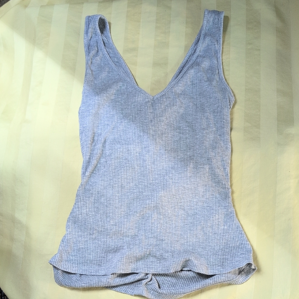 1. State Grey Ruched Tank Top - Picture 3 of 4